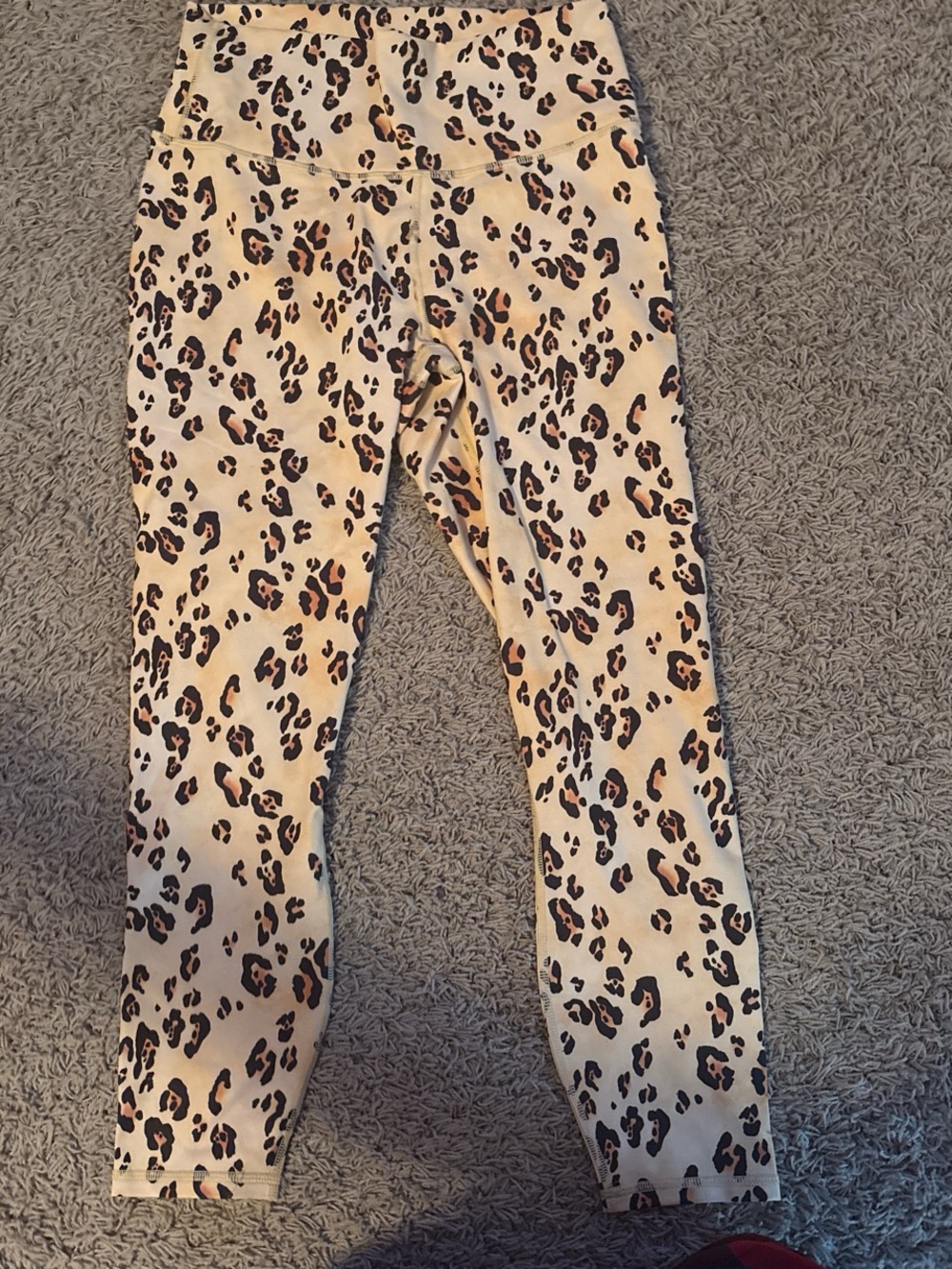 Women’s Leopard Print Leggings - Cream Brown